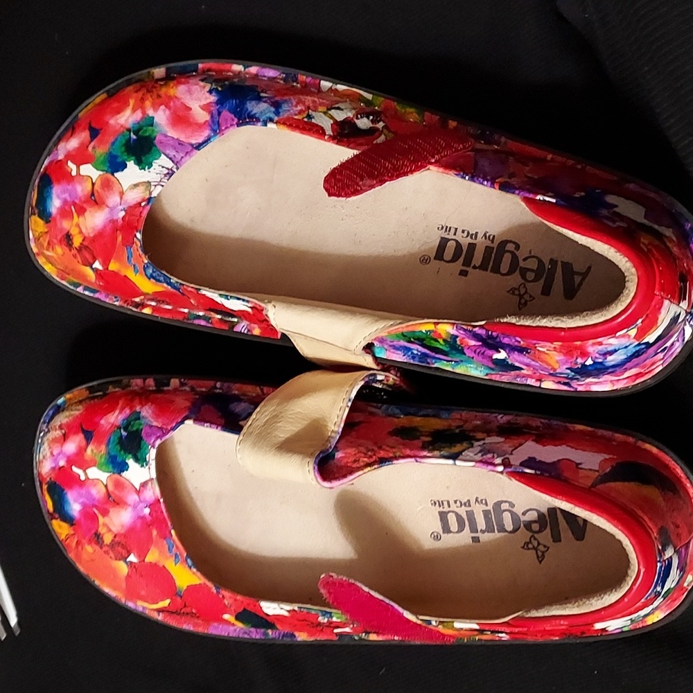Alegria Women's Floral Mary Jane Shoes  Sz 36   FINAL - Picture 12 of 13